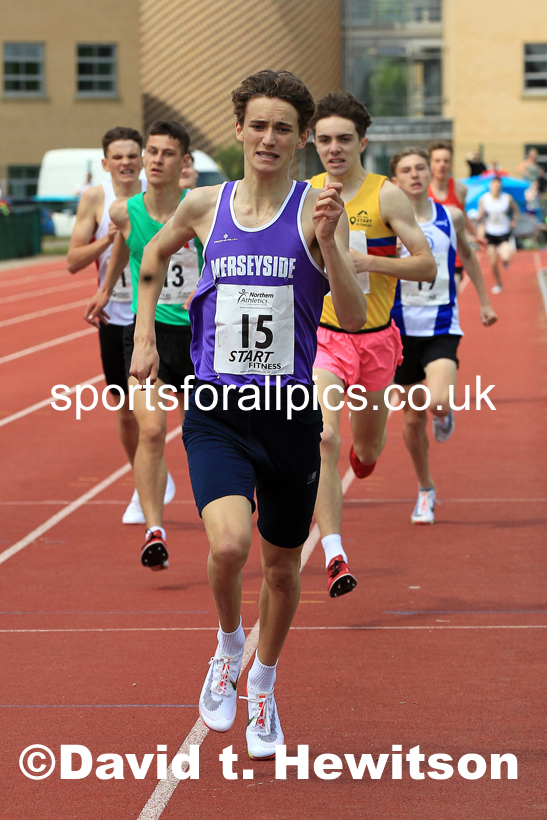 Mens Under-17s 800 metres, 2022 Northern Inter Counties U17s and U15s Track and Field, York, Thursday, June 2nd. Photo: David T. Hewitson/Sports for All Pics